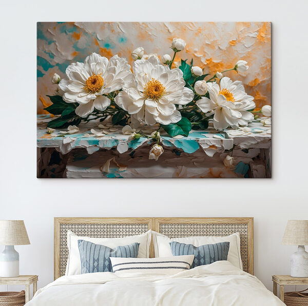 Groupe de fleurs blanches Tableaux Groupe de fleurs blanches