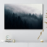 Tableaux Forêt brumeuse avec des arbres