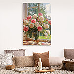 Tableaux Vase de fleurs devant une fenêtre