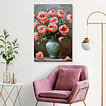 Tableaux Peinture de fleurs roses dans un vase
