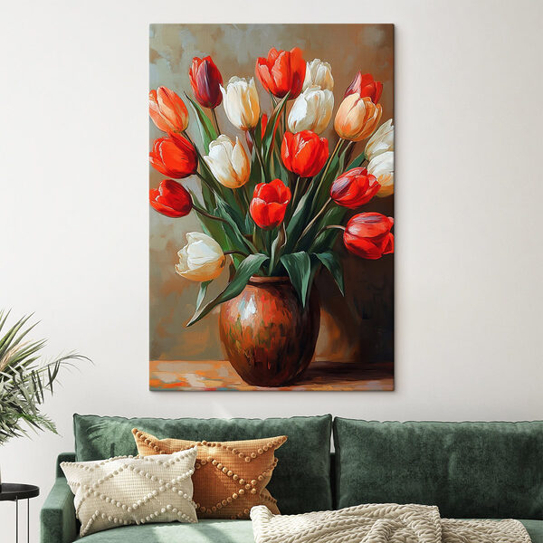 Peinture de fleurs dans un vase Tableaux Peinture de fleurs dans un vase