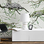 Papier peint Groupe de léopards couchés sur des branches