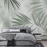 Papier peint Motif de feuillage vert et tranquille de la nature