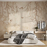 Papier peint Oiseaux sur une branche