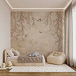 Papier peint Oiseaux sur une branche