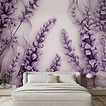 Papier peint Groupe de fleurs violettes
