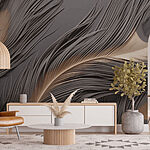 Papier peint Lignes et courbes abstraites en mouvement