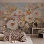 Papier peint Peinture de fleurs dans un vase