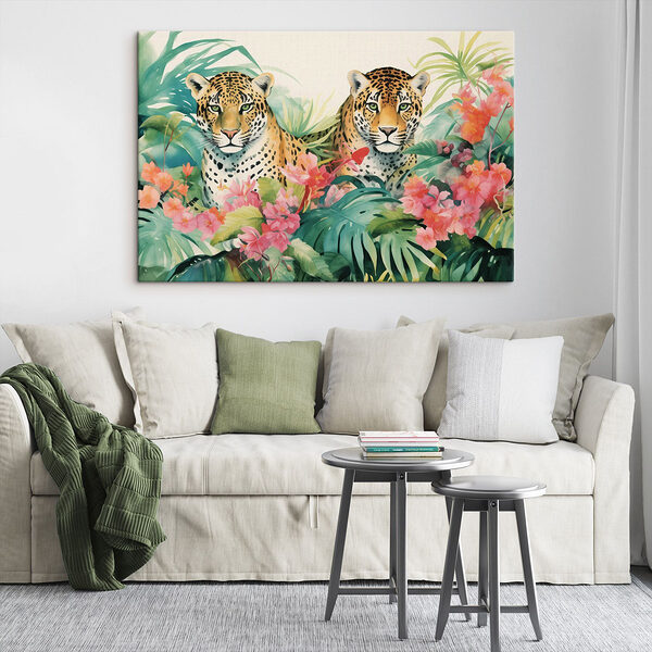 Couple de guépards dans la jungle Tableaux Couple de guépards dans la jungle