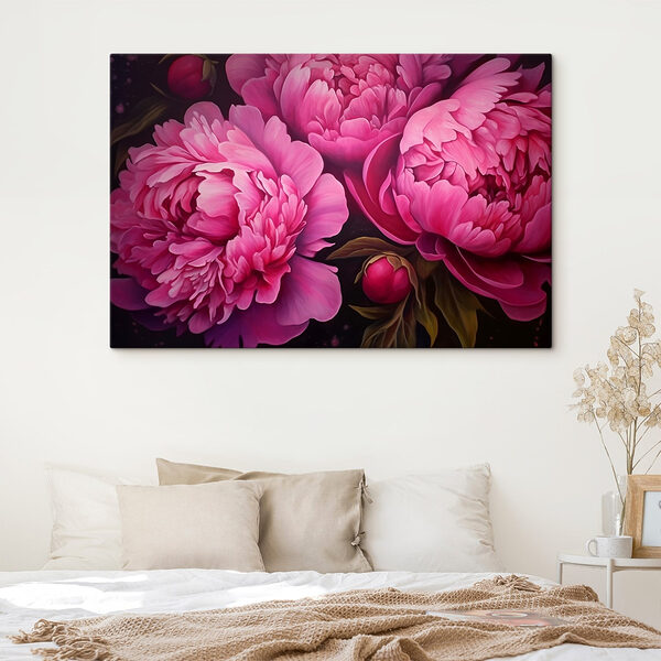 Peinture de fleurs roses Tableaux Peinture de fleurs roses