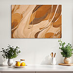 Tableaux Vagues abstraites de tons chauds