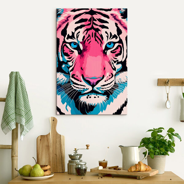 Portrait vibrant d'un tigre Tableaux Portrait vibrant d'un tigre