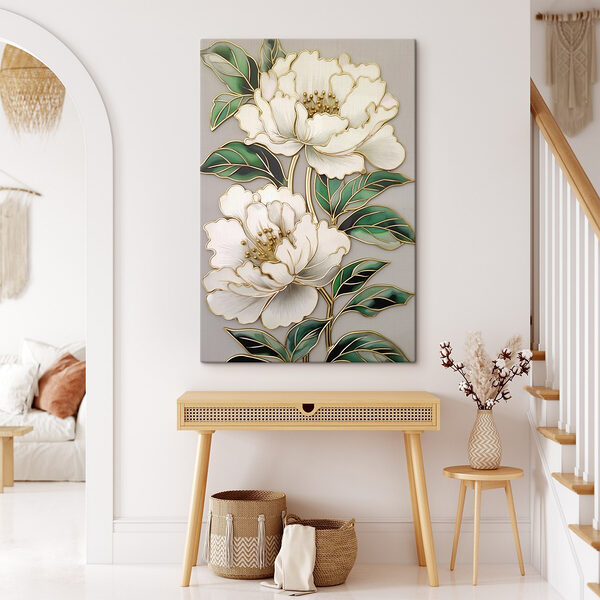Élégant motif floral aux détails délicats Tableaux Élégant motif floral aux détails délicats