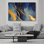 Tableaux Peinture bleue et jaune