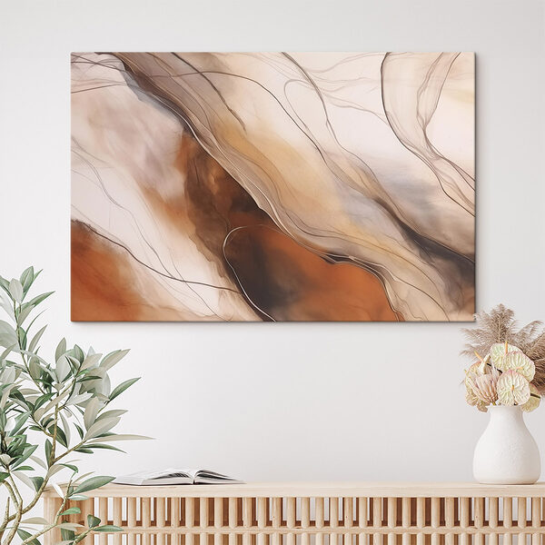 Des motifs fluides dans des tons chauds Tableaux Des motifs fluides dans des tons chauds