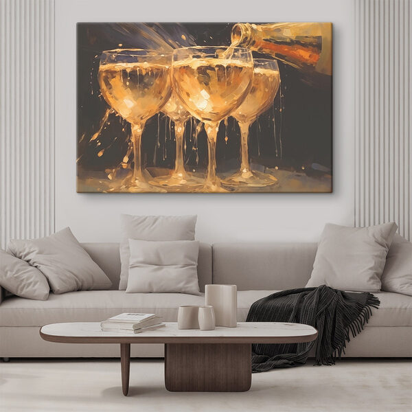 Groupe de verres remplis de liquide Tableaux Groupe de verres remplis de liquide
