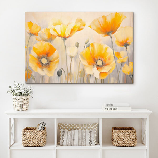 Peinture de fleurs jaunes Tableaux Peinture de fleurs jaunes