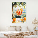Tableaux Verre de glace et oranges