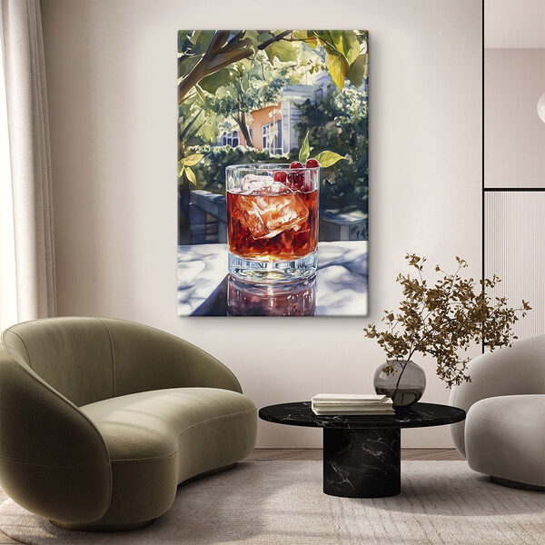 Verre de glace et cerises Tableaux Verre de glace et cerises