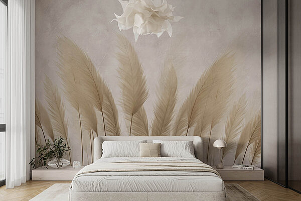 Papier peint Groupe de plumes blanches