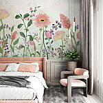 Papier peint Peinture de fleurs et de plantes
