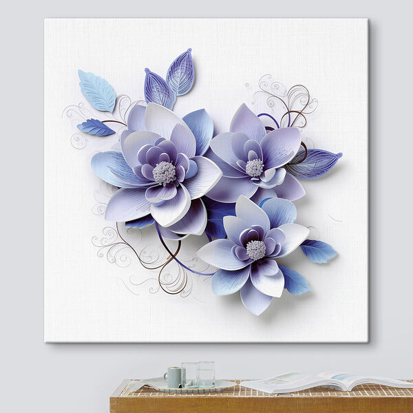Groupe de fleurs avec feuilles Tableaux Groupe de fleurs avec feuilles