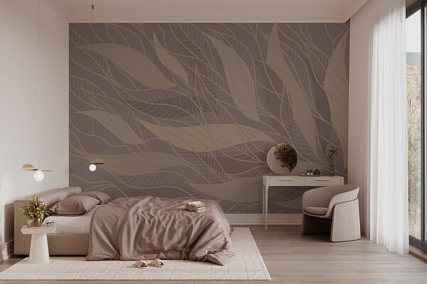 Motif marron et blanc Papier peint Motif marron et blanc