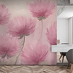 Papier peint Peinture de fleurs roses