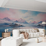 Papier peint Peinture de montagnes et d'eau