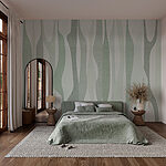 Papier peint Motif abstrait ondulé dans des couleurs douces