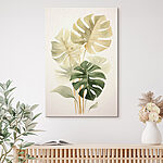 Tableaux Groupe de feuilles sur fond blanc