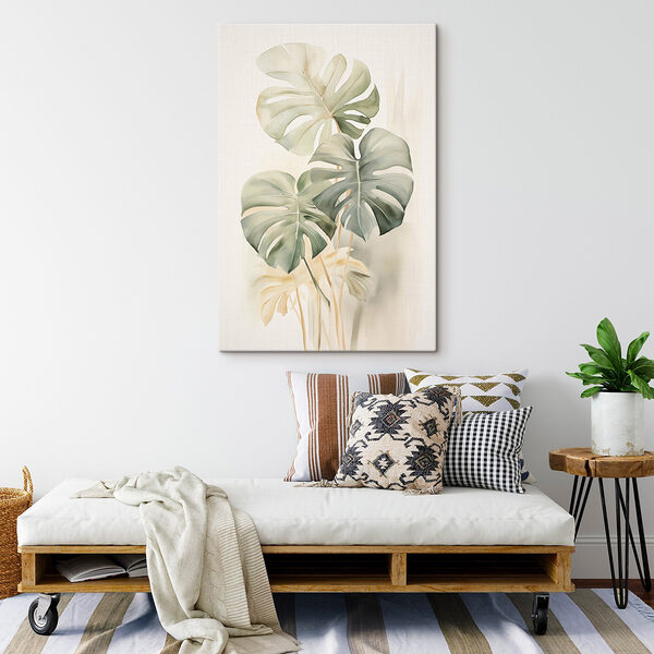 Peinture de feuilles sur fond blanc Tableaux Peinture de feuilles sur fond blanc