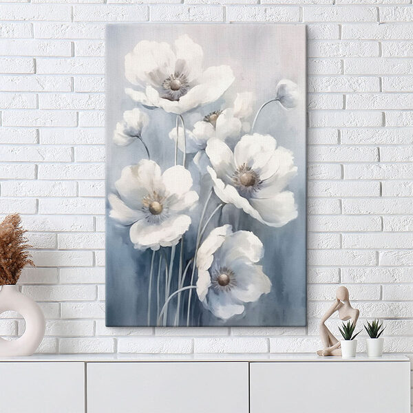 Peinture de fleurs blanches Tableaux Peinture de fleurs blanches