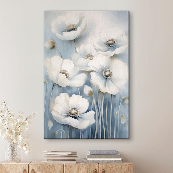 Peinture de fleurs blanches Tableaux Peinture de fleurs blanches