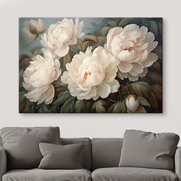 Peinture de fleurs blanches Tableaux Peinture de fleurs blanches