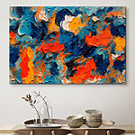 Tableaux Des couleurs vives dans une forme abstraite.