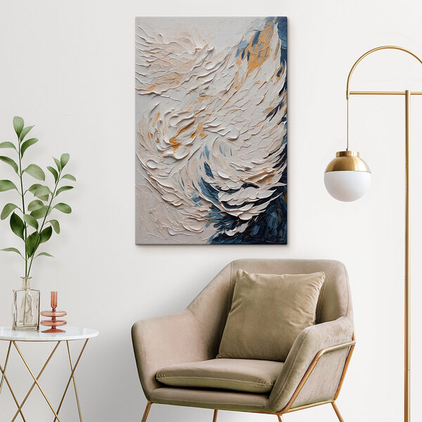 Peinture blanche et bleue Tableaux Peinture blanche et bleue