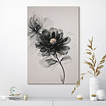 Tableaux Fleur noire et blanche