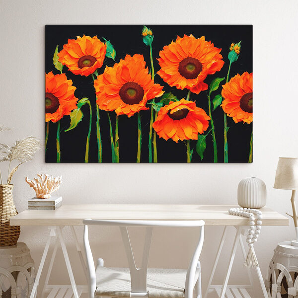 Groupe de fleurs orange Tableaux Groupe de fleurs orange