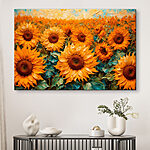 Tableaux Peinture de tournesols dans un champ