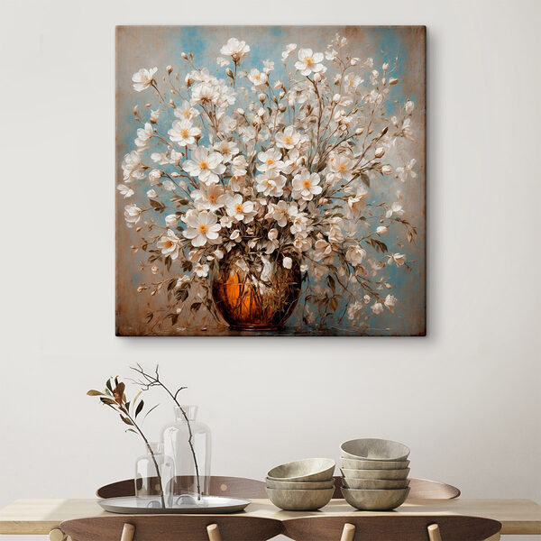 Vase de fleurs blanches Tableaux Vase de fleurs blanches