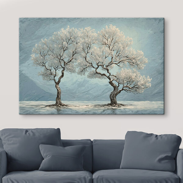 Deux arbres dans l'eau Tableaux Deux arbres dans l'eau