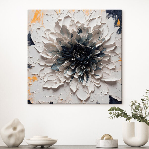 Fleur blanche et noire Tableaux Fleur blanche et noire