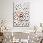 Tableaux Fleur blanche avec centre jaune
