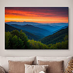 Tableaux Paysage de montagnes et d'arbres