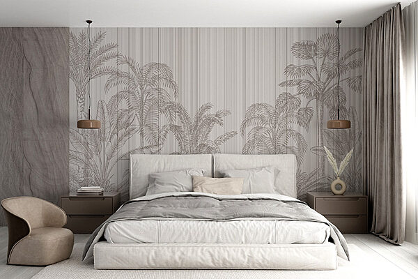 Feuillage tropical avec détails complexes Papier peint Feuillage tropical avec détails complexes