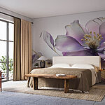 Papier peint Pétales délicats dans des couleurs douces