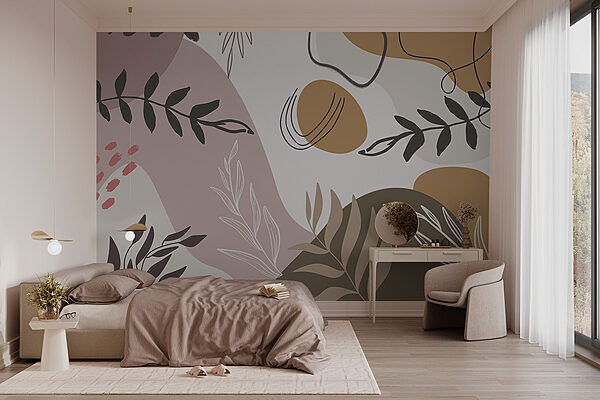 Motifs naturels dans des couleurs douces Papier peint Motifs naturels dans des couleurs douces