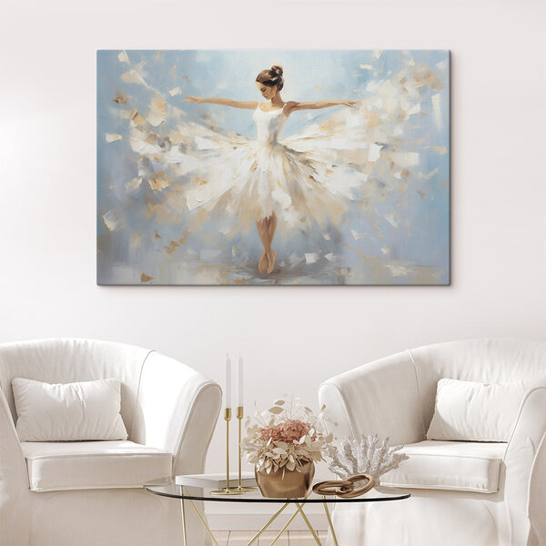 Peinture d'une femme en robe blanche Tableaux Peinture d'une femme en robe blanche