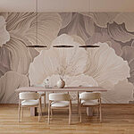 Papier peint Motifs floraux souples dans des tons doux